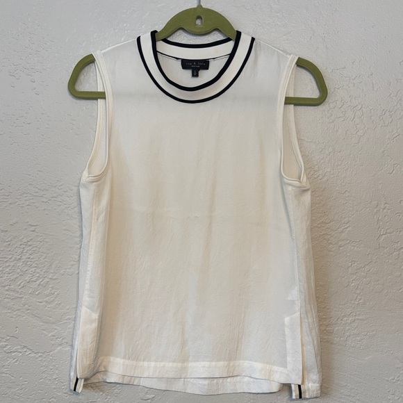 rag & bone Tops - rag & bone Sleeveless tank top with knit crewneck and side slits S